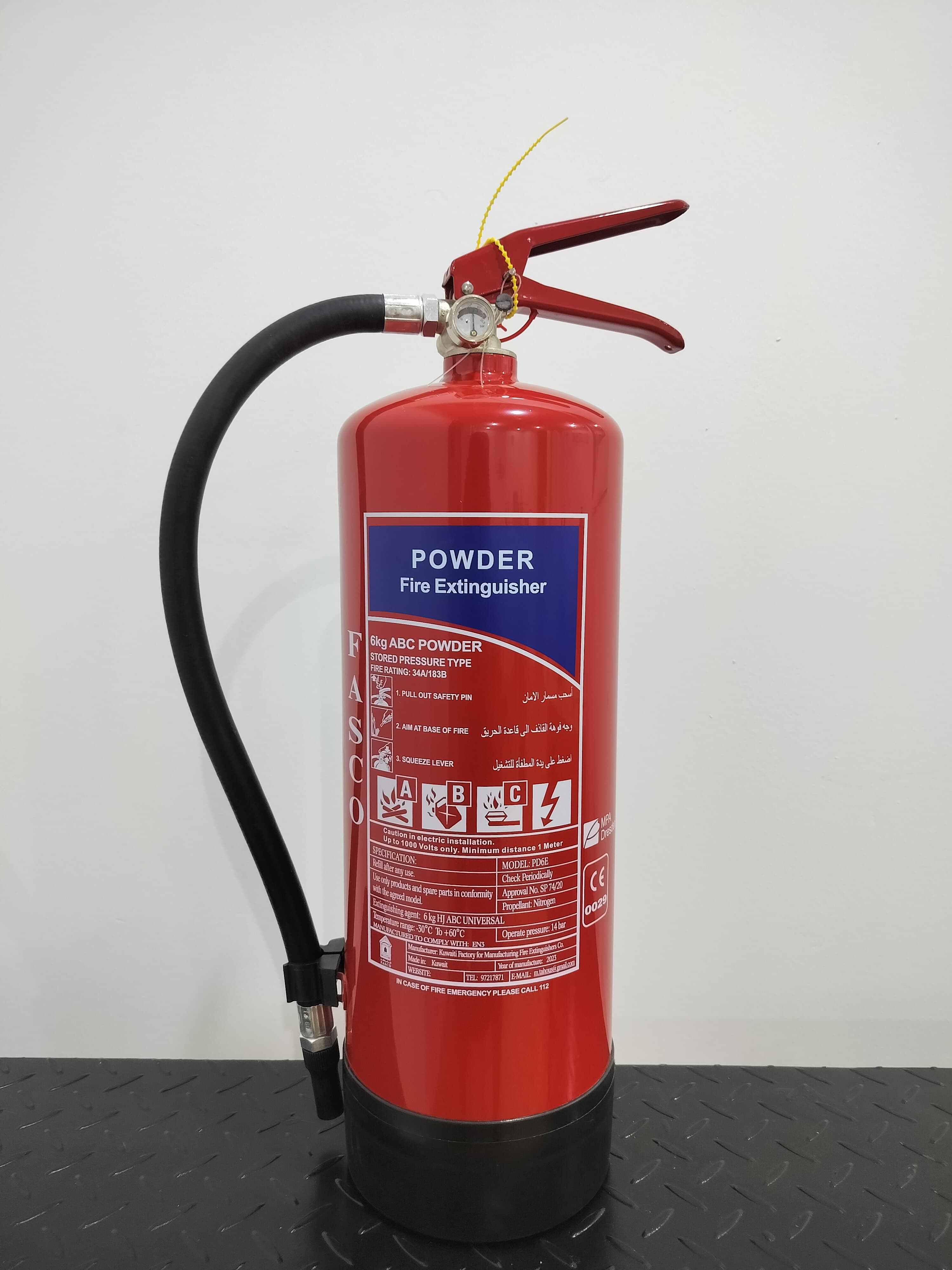 6kg  Fire Dry Chemical Powder Fire Extinguisher Model:pd6e